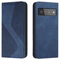 Business Style Google Pixel 6 Wallet Case - Blue