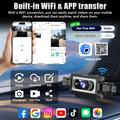 C313 4-Channel 1080p WiFi Dash Cam with Rear Camera - Inside/Outside Record - Black