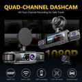 C315 4-Channel WiFi Dash Cam with 360 Coverage - Black