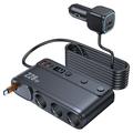 C35L 3-in-1 Car Charger with Retractable Cable & Voltage Display - 228W