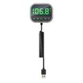 C80 6-in-1 Car HUD Display with Bluetooth 5.3, FM Transmitter - Black