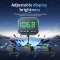 C80 6-in-1 Car HUD Display with Bluetooth 5.3, FM Transmitter - Black