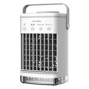 CF-006 Portable Cooling Fan - USB, 4-Speed Wind, Timer, 700ml Water Tank - White