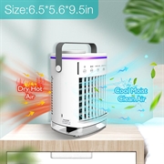 CF-006 Portable Cooling Fan - USB, 4-Speed Wind, Timer, 700ml Water Tank - White