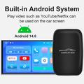 CP2B Car Video Box/CarPlay AI Box - 2+16GB, Wireless CarPlay, Android Auto, Netflix, YouTube - Black