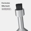 CS-01 2-in-1 Keychain SIM Card Ejector Tool with Cleaning Brush - Silver