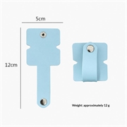 Cable / Earphones Silicone Organizer with Metal Snap Button - Light Blue