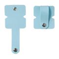 Cable / Earphones Silicone Organizer with Metal Snap Button - Light Blue