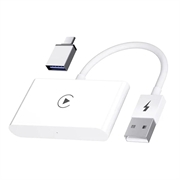 CarPlay Wireless Adapter for iOS - USB, USB-C - White