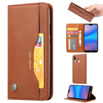 Huawei P20 Lite Card Set Series Wallet Case - Brown