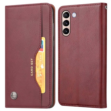 Card Set Series Samsung Galaxy S21 FE 5G Wallet Case - Wine Red