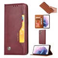 Card Set Series Samsung Galaxy S21 FE 5G Wallet Case - Wine Red