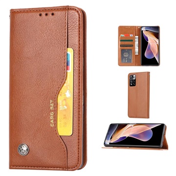 Card Set Series Xiaomi Redmi Note 11 Pro/Note 11 Pro+ Wallet Case - Brown