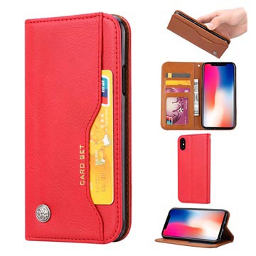 Card Set Series iPhone XS Max Wallet Case - Red