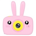 Cartoon HD Camera for Kids with 3 Games - 12MP - Rabbit / Pink