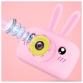 Cartoon HD Camera for Kids with 3 Games - 12MP - Rabbit / Pink