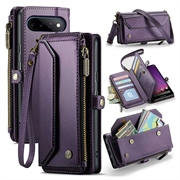 Google Pixel 11 Pro XL CaseMe C36 RFID Blocking Wallet Case - Purple