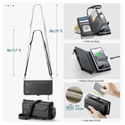 Samsung Galaxy Z Fold8 Ultra CaseMe C36 RFID Blocking Wallet Case - Black