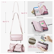 Samsung Galaxy Z Fold8 Ultra CaseMe C36 RFID Blocking Wallet Case - Pink
