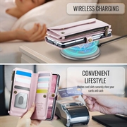 Samsung Galaxy Z Fold8 Ultra CaseMe C36 RFID Blocking Wallet Case - Pink