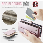 Samsung Galaxy Z Fold8 Ultra CaseMe C36 RFID Blocking Wallet Case - Pink