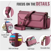 Samsung Galaxy Z Fold8 Ultra CaseMe C36 RFID Blocking Wallet Case - Red