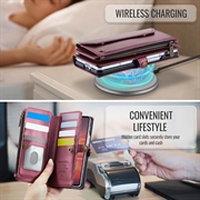 Samsung Galaxy Z Fold8 Ultra CaseMe C36 RFID Blocking Wallet Case - Red