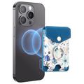 CaseNeo MC-W3 Magnetic Card Holder with Ring Stand - Blue