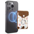 CaseNeo MC-W3 Magnetic Card Holder with Ring Stand - Brown