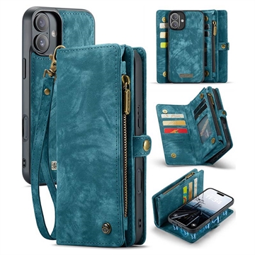 iPhone 16 Plus Caseme 008 2-in-1 Multifunctional Wallet Case - Blue
