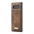 CaseMe 2-in-1 Multifunctional Samsung Galaxy S10+ Wallet Case - Brown