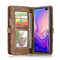 CaseMe 2-in-1 Multifunctional Samsung Galaxy S10+ Wallet Case - Brown
