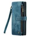 Caseme C30 Multifunctional Samsung Galaxy S22 Ultra 5G Wallet Case - Blue