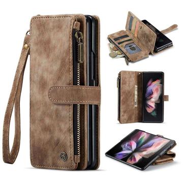 Caseme C30 Multifunctional Samsung Galaxy Z Fold4 5G Wallet Case - Brown