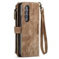 Caseme C30 Multifunctional Samsung Galaxy Z Fold4 5G Wallet Case - Brown