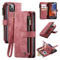 Caseme C30 Multifunctional iPhone 14 Max Wallet Case - Red