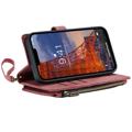 Caseme C30 Multifunctional iPhone 14 Max Wallet Case - Red