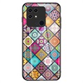 Checkered Pattern Xiaomi Redmi 10C Hybrid Case - Colorful Mandala