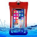 Checkered Pattern IPX8 Universal Waterproof Case - 6.8" - Red