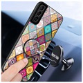 Checkered Pattern Samsung Galaxy S21 5G Hybrid Case - Colorful Mandala