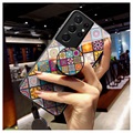 Checkered Pattern Samsung Galaxy S21 Ultra 5G Hybrid Case - Colorful Mandala