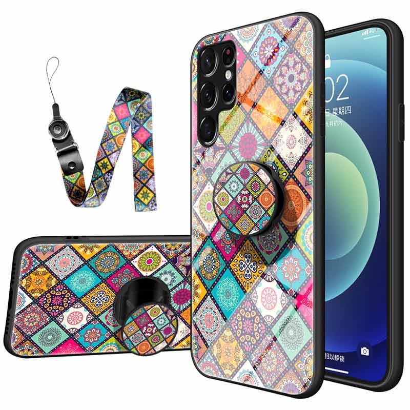 Checkered Pattern Samsung Galaxy S22 Ultra 5g Hybrid Case Colorful Mandala Checkered Pattern Samsung Galaxy S22 Ultra 5g Hybrid Case Colorful Mandala