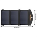 Choetech Dual-Port Foldable Solar Charger - 19W - Black