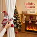 Christmas Cartoon Plush Curtain Tie-Back Decorative Clasp – Santa