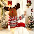 Christmas Cartoon Plush Curtain Tie-Back Decorative Clasp – Snowman