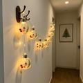 Christmas Snowman LED String Lights with Transparent Balls – 10 Warm White LEDs - 2m