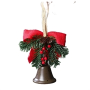 Christmas Tree Bell Ornament Hanging Decoration - 22x6.5cm