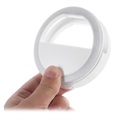 Clip-On Selfie Ring Light with 3 Brightness Mode - White