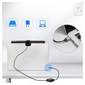 Clip-on Monitor LED Lamp with USB Cable - Black