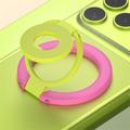 Color Block Magnetic Phone Ring Holder - MagSafe Compatible - Hot Pink